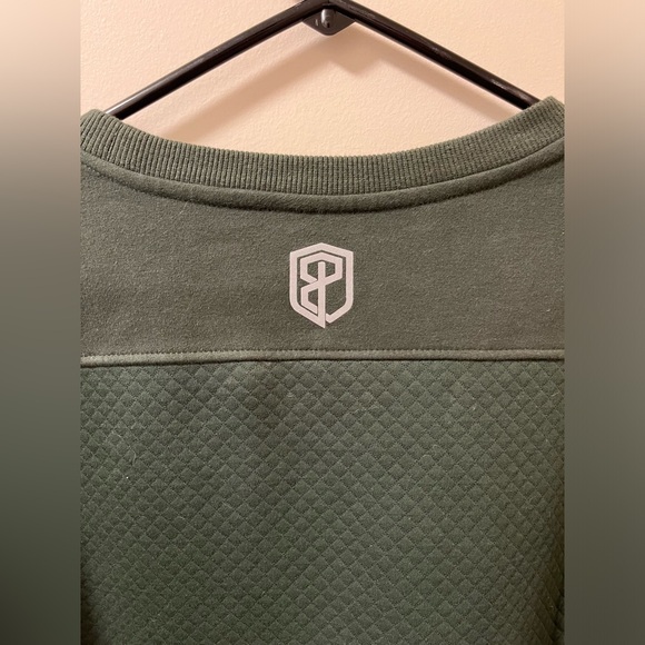 BORN PRIMITIVE Waffle Crew Neck Pullover Sweatshirt in Green Large - Picture 3 of 4